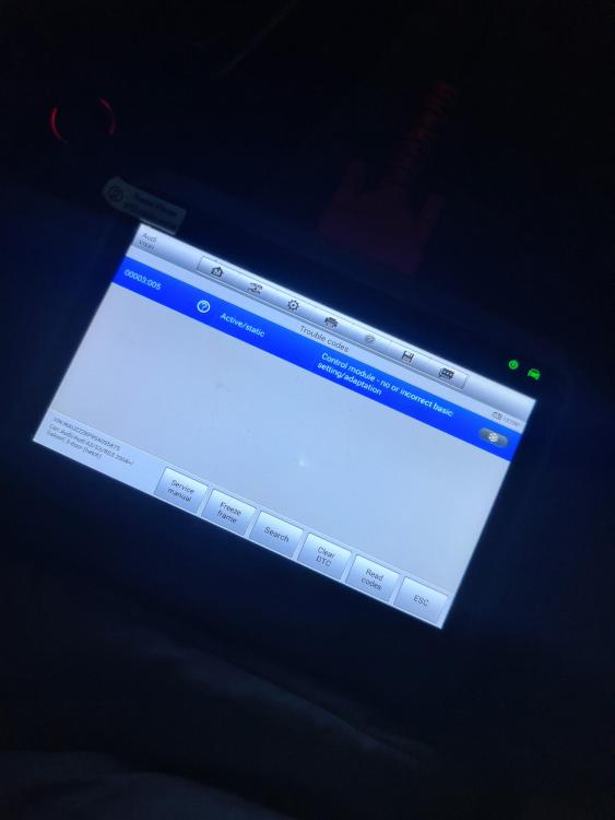 Audi A3 Fault Code 00003